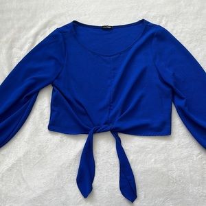 Royal Blue Cropped Blouse